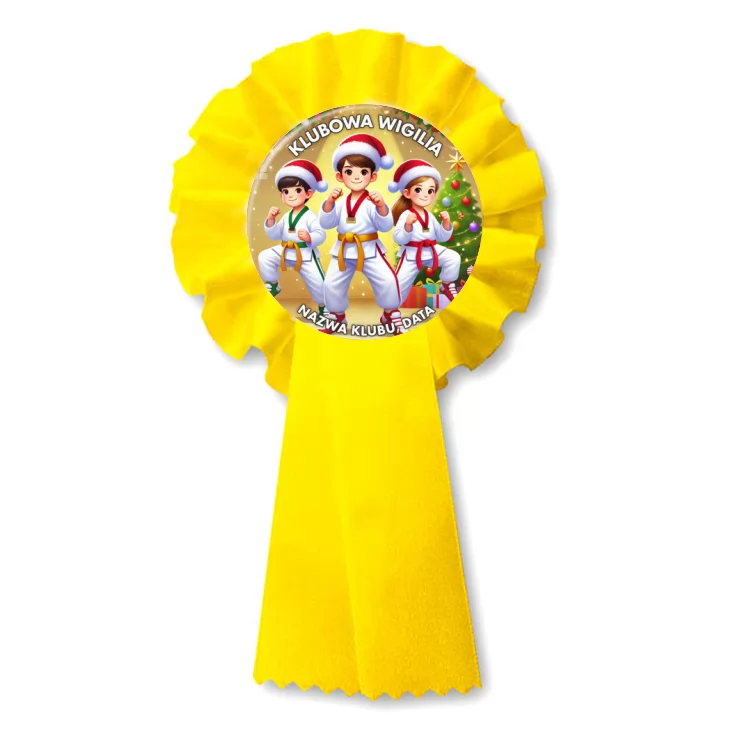 przypinka kotylion Klubowa wigilia taekwondo