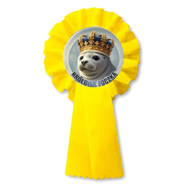 przypinka kotylion Królowa Foczka