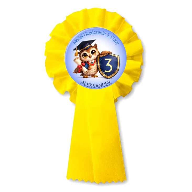 przypinka kotylion Medal ukończenia 3. klasy