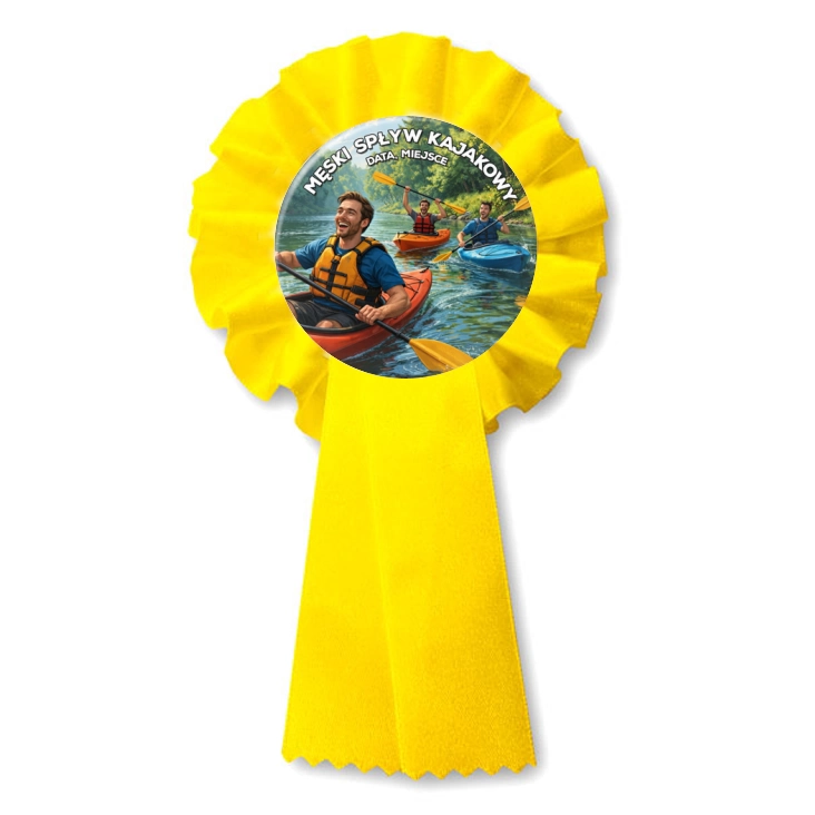 przypinka kotylion Męski spływ kajakowy