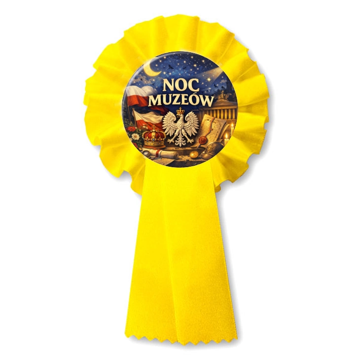 przypinka kotylion Noc Muzeów - symbole narodowe