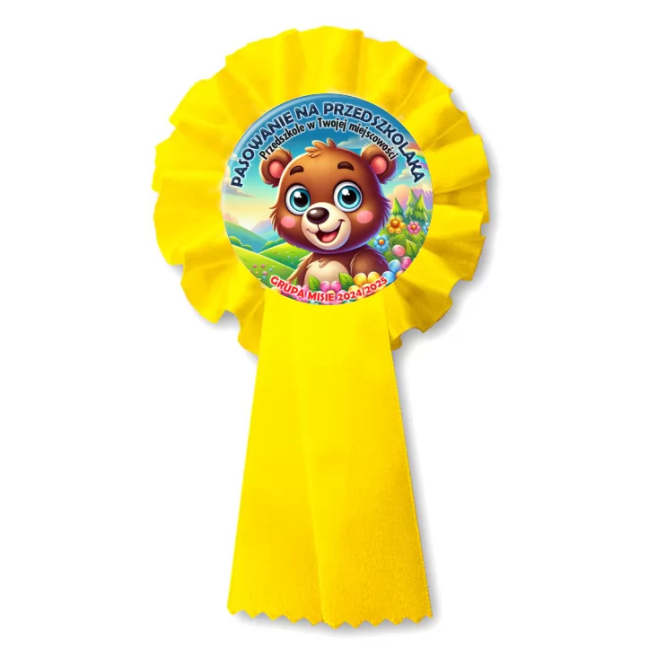 przypinka kotylion Pasowanie na przedszkolaka grupa Misie