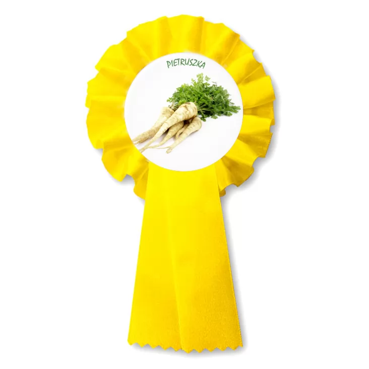 przypinka kotylion Pietruszka korzeń z natką
