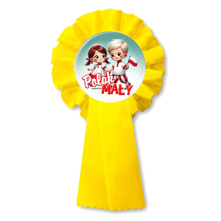 przypinka kotylion Polak Mały chłopiec i dziewczynka