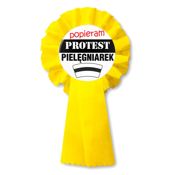 przypinka kotylion Popieram protest pielęgniarek