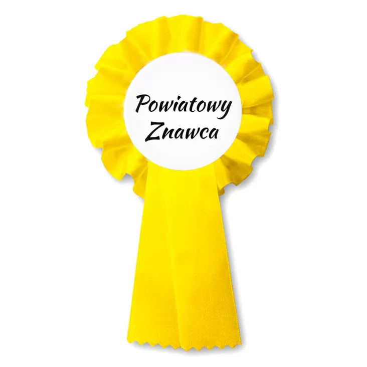 przypinka kotylion Powiatowy znawca