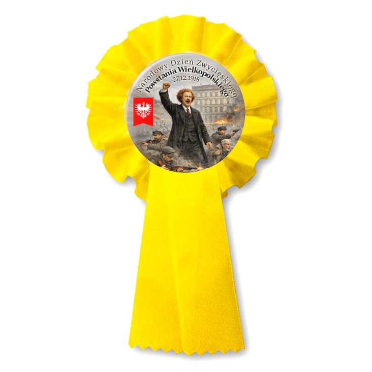 przypinka kotylion Powstanie Wielkopolskie Ignacy Jan Paderewski z powstańcami