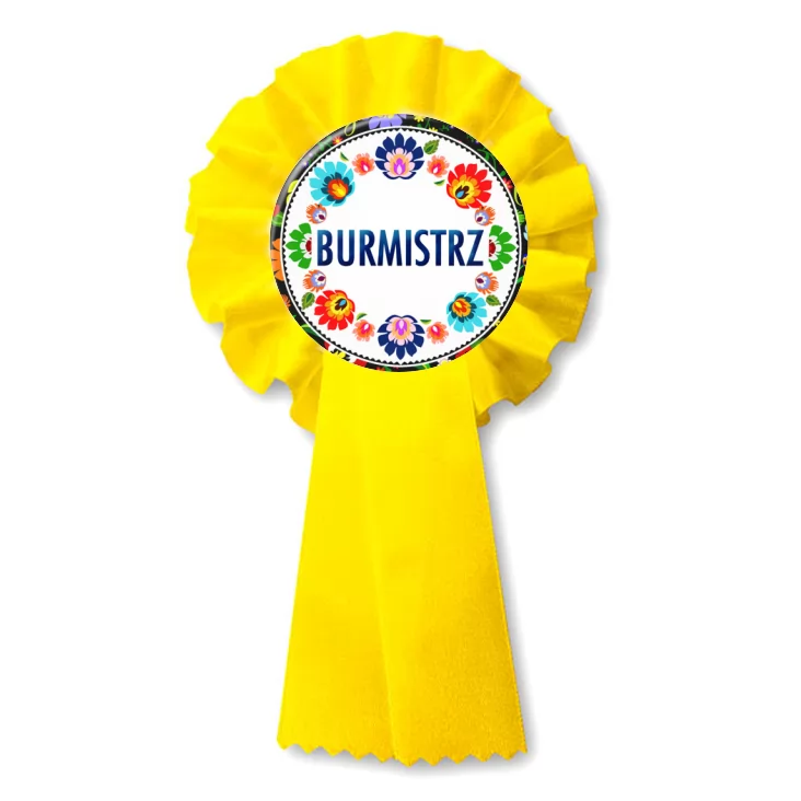 przypinka kotylion Burmistrz folk