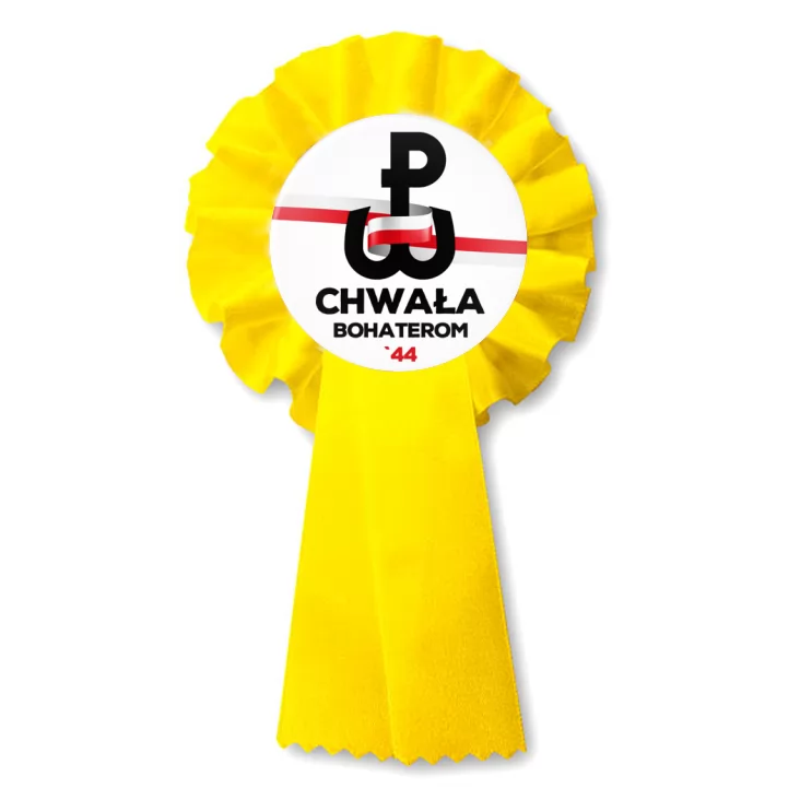 przypinka kotylion Chwała Bohaterom Powstania Warszawskiego