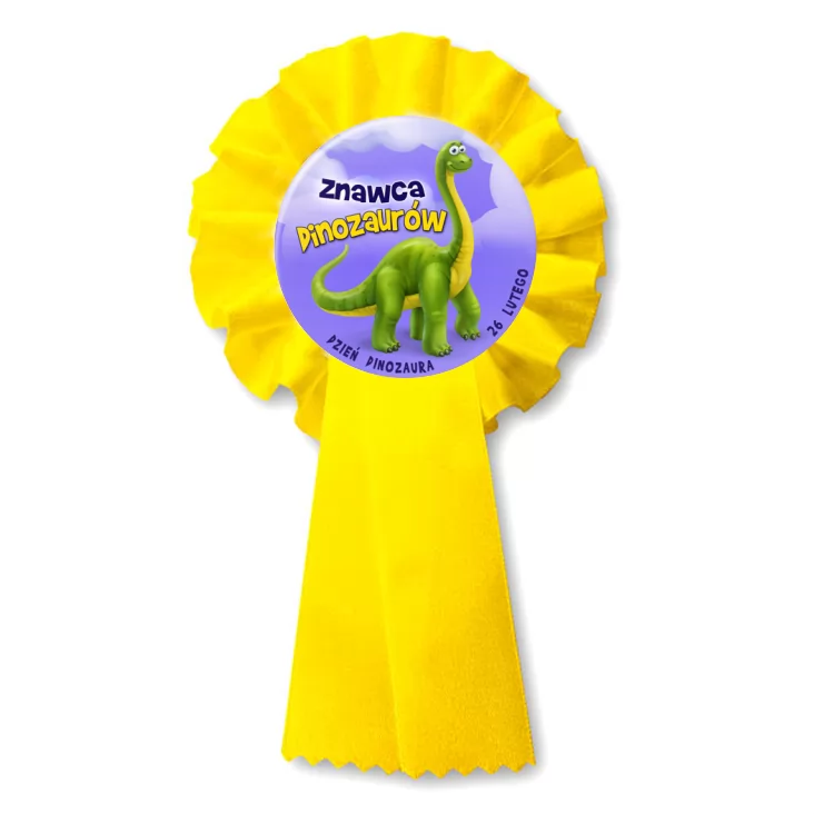 przypinka kotylion Znawca Dinozaurów