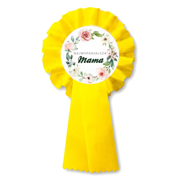 przypinka kotylion Dzień Mamy Najwspanialsza Mama