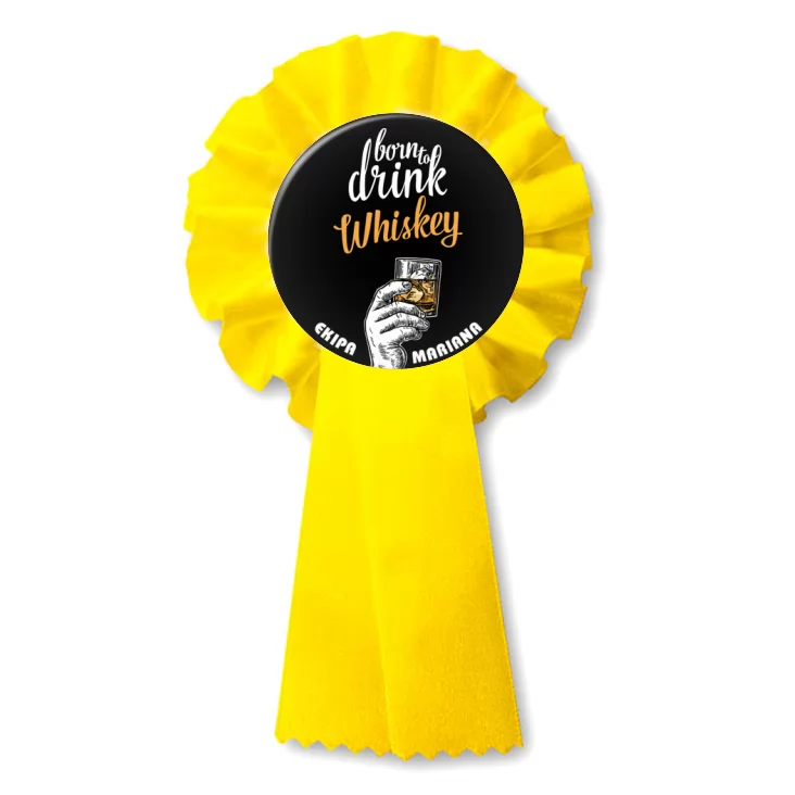 przypinka kotylion Ekipa Mariana Born to drink whiskey