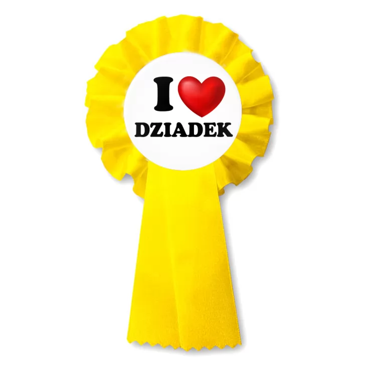 przypinka kotylion I love dziadek