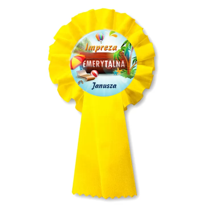 przypinka kotylion Impreza emerytalna