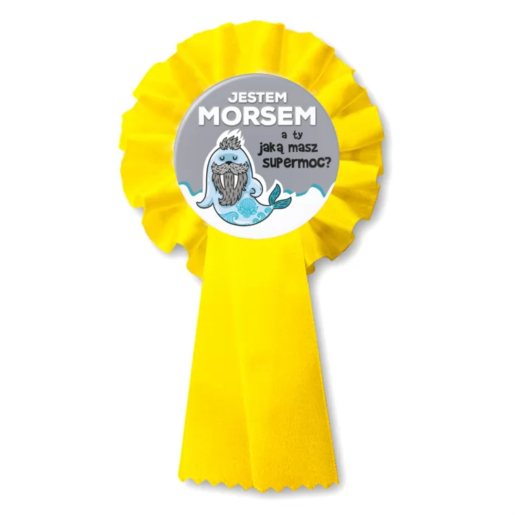 przypinka kotylion Jestem morsem a Ty jaką masz supermoc