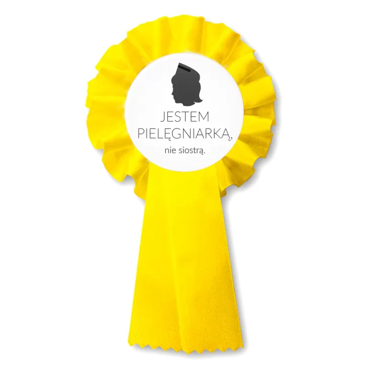 przypinka kotylion Jestem pielęgniarką nie siostrą