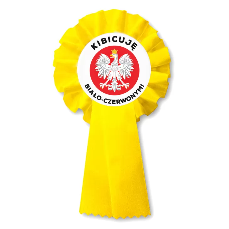 przypinka kotylion Kibicuję biało-czerwonym