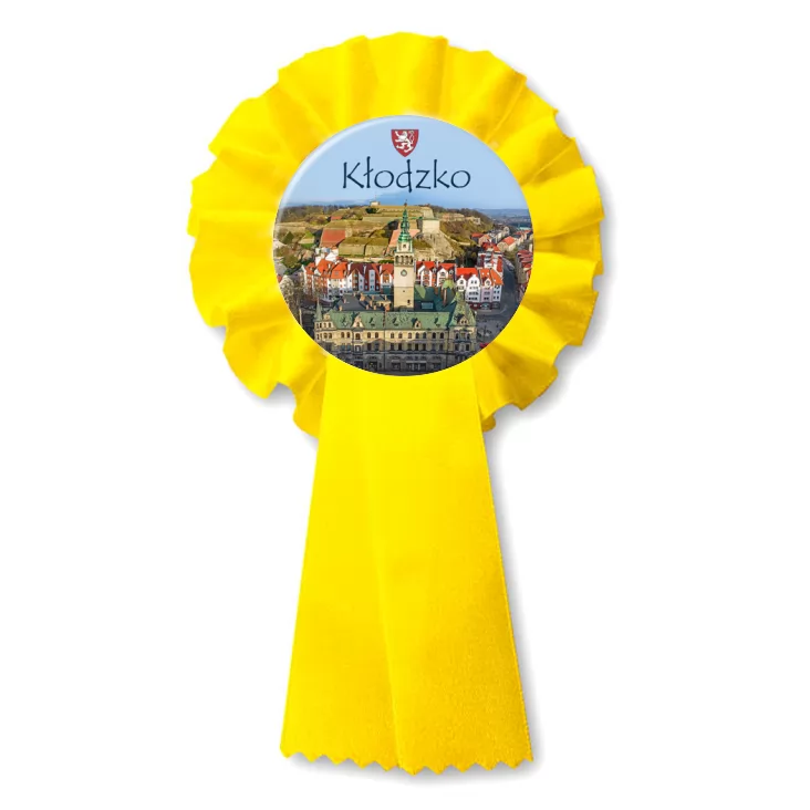 przypinka kotylion Kłodzko panorama miasta