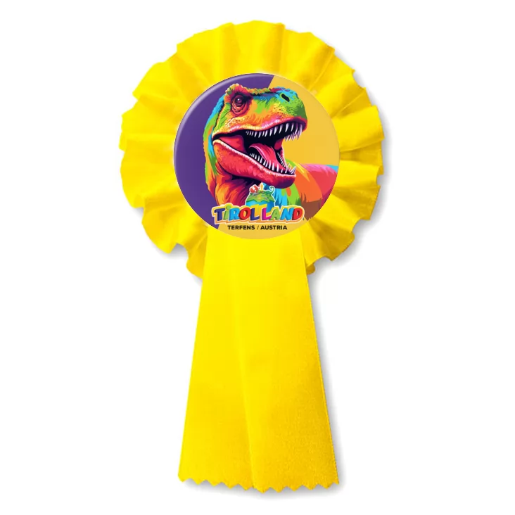 przypinka kotylion Kolorowy tyranozaur Tirolland