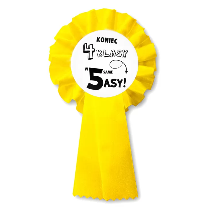 przypinka kotylion Koniec 4 klasy