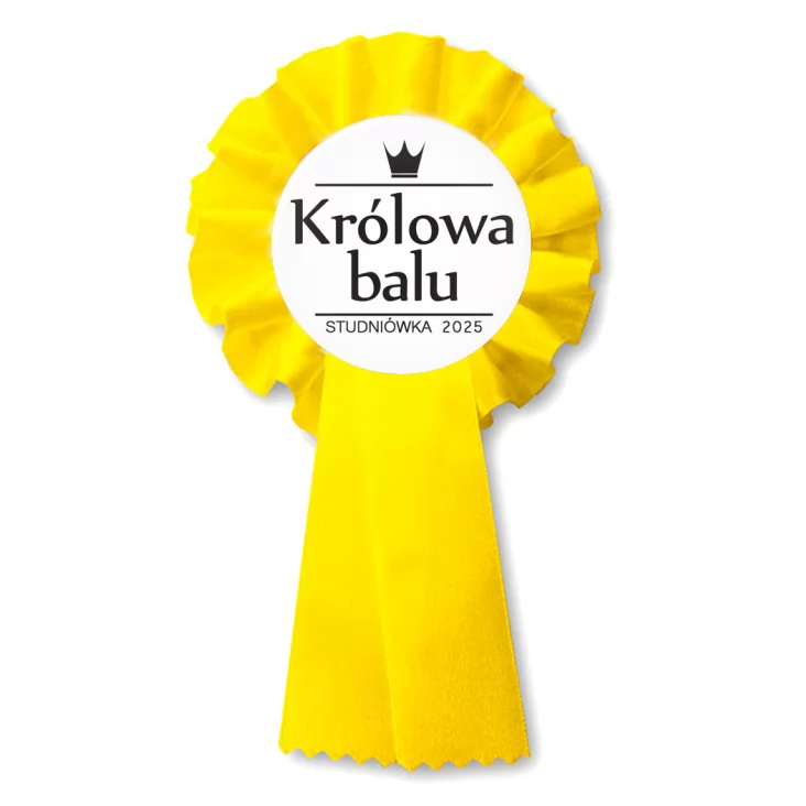 przypinka kotylion Królowa balu na studniówkę