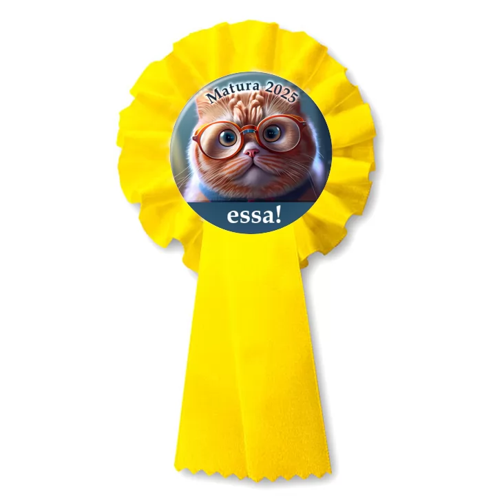przypinka kotylion Matura z kotem essa