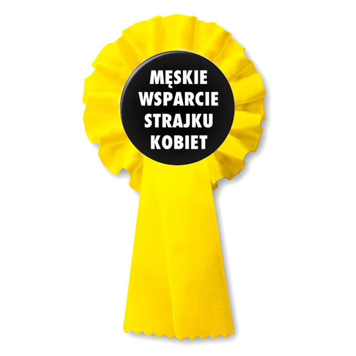 przypinka kotylion Męskie wsparcie strajku kobiet