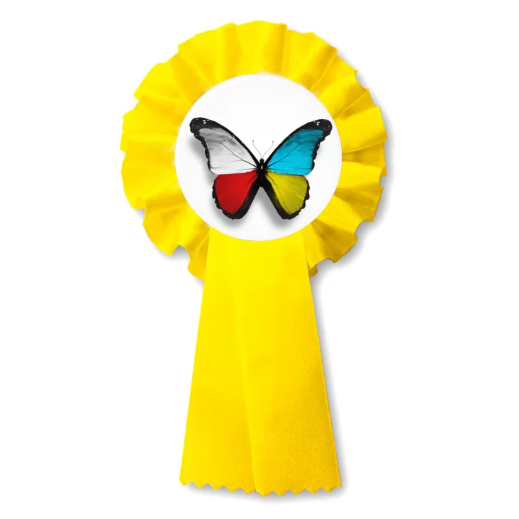 przypinka kotylion Motyl Polska-Ukraina
