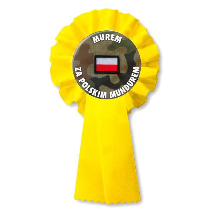 przypinka kotylion Murem za polskim mundurem Moro