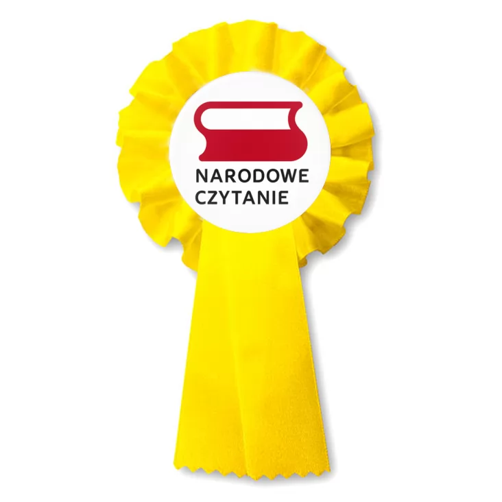przypinka kotylion Narodowe Czytanie logo