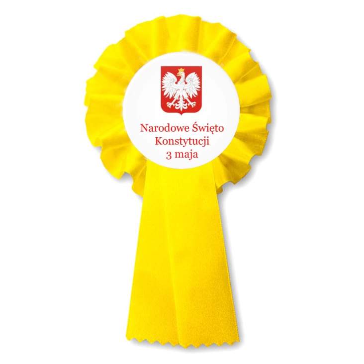 przypinka kotylion 3 Maja Narodowe Święto Konstytucji z Godłem