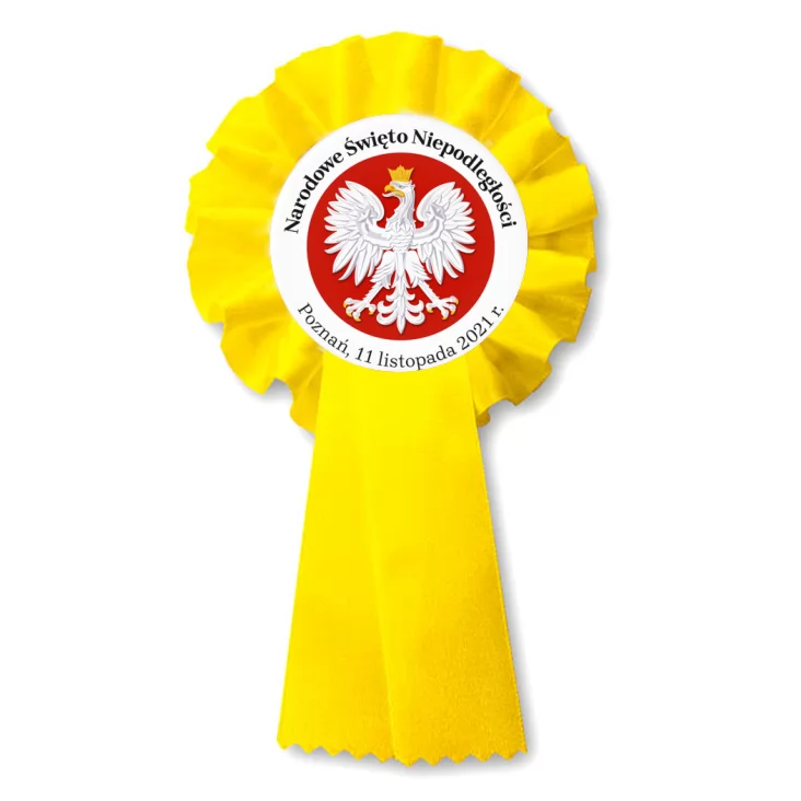 przypinka kotylion Narodowe Święto Niepodległości z godłem
