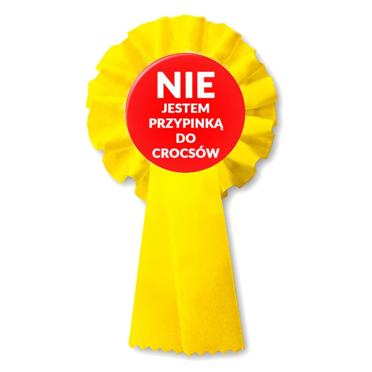 kotylion Nie jestem przypinka do crocsów