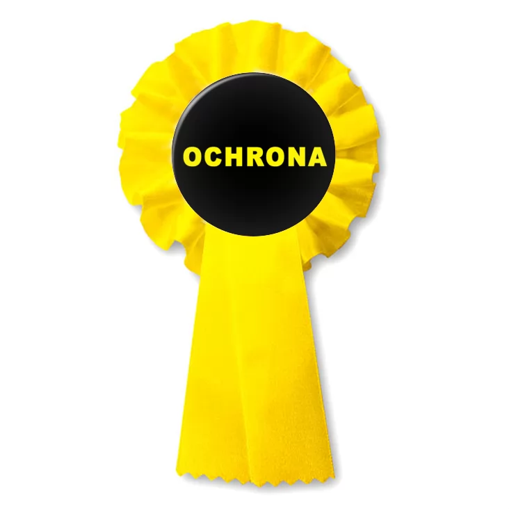przypinka kotylion Plakietka pracownika Ochrony