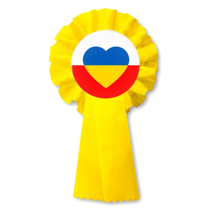 przypinka kotylion Polska wspiera Ukrainę