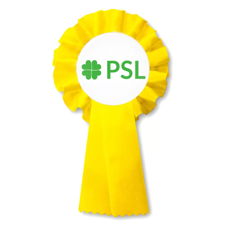 przypinka kotylion Polskie Stronnictwo Ludowe PSL