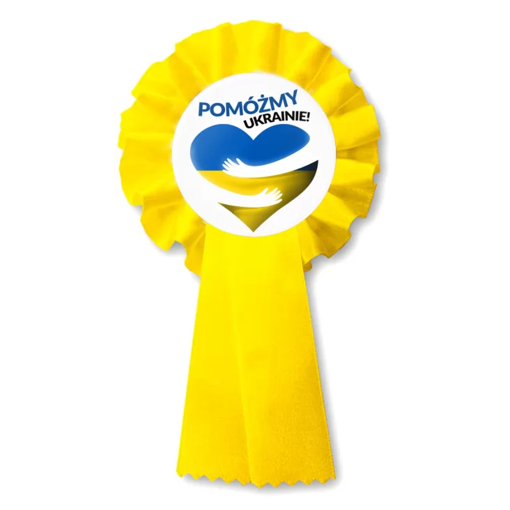 przypinka kotylion Pomóżmy Ukrainie