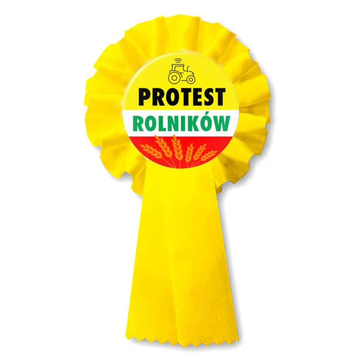przypinka kotylion Protest rolników
