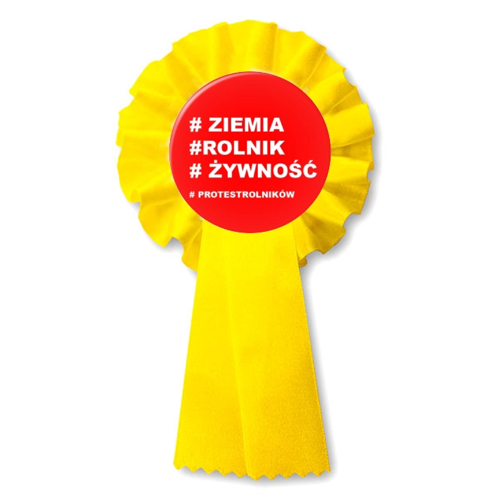 przypinka kotylion Protest rolników ziemia rolnik żywność