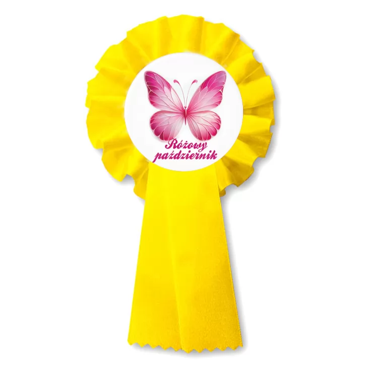 przypinka kotylion Różowy motyl