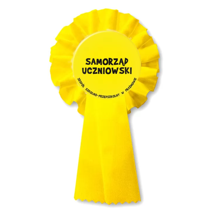przypinka kotylion Samorząd Uczniowski Zespół Szkolno-Przedszkolny w Prażmowie