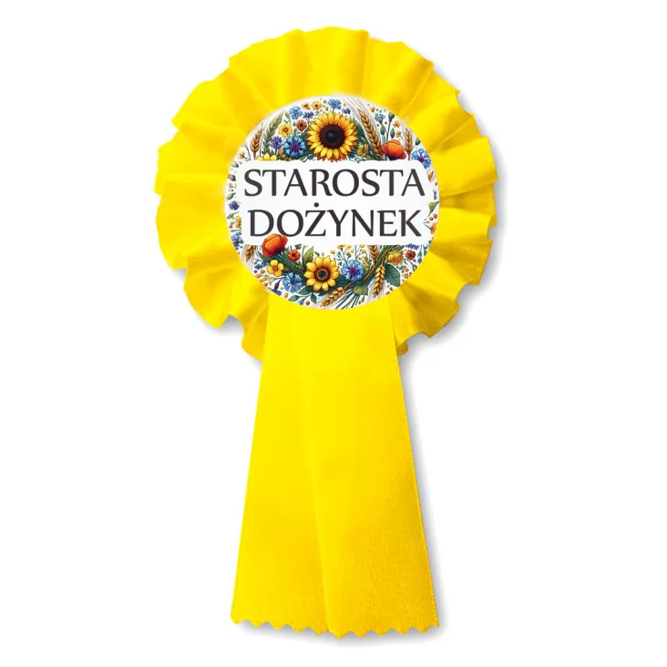 przypinka kotylion Starosta dożynek kwiaty polne