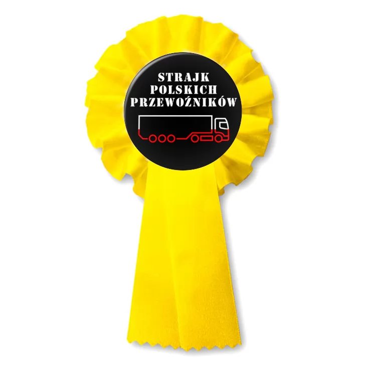 przypinka kotylion Strajk Polskich Przewoźników