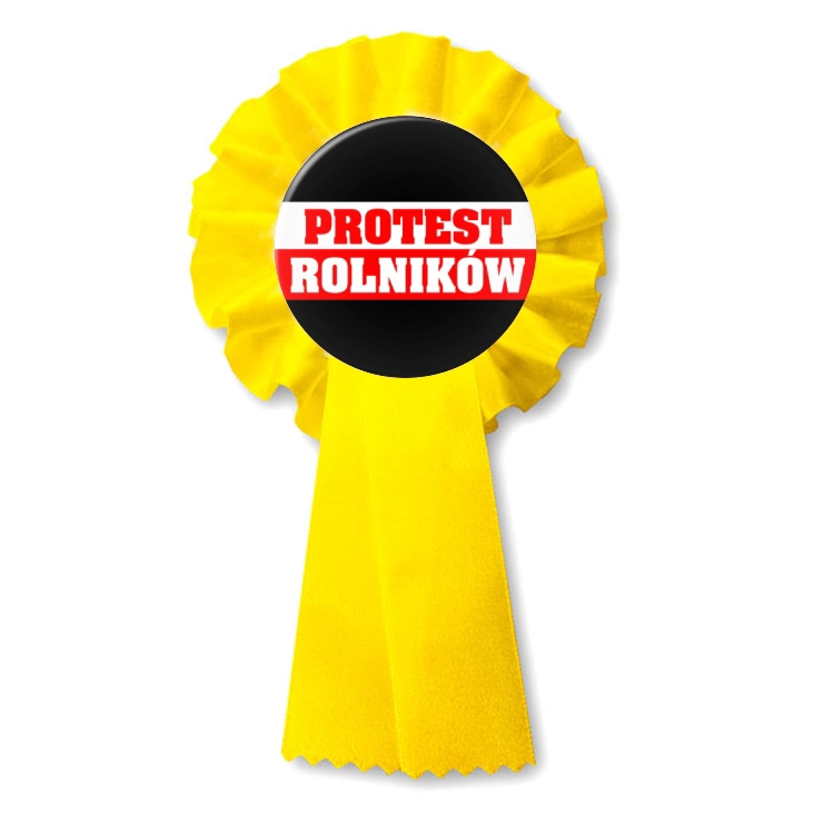 przypinka kotylion Strajk rolników