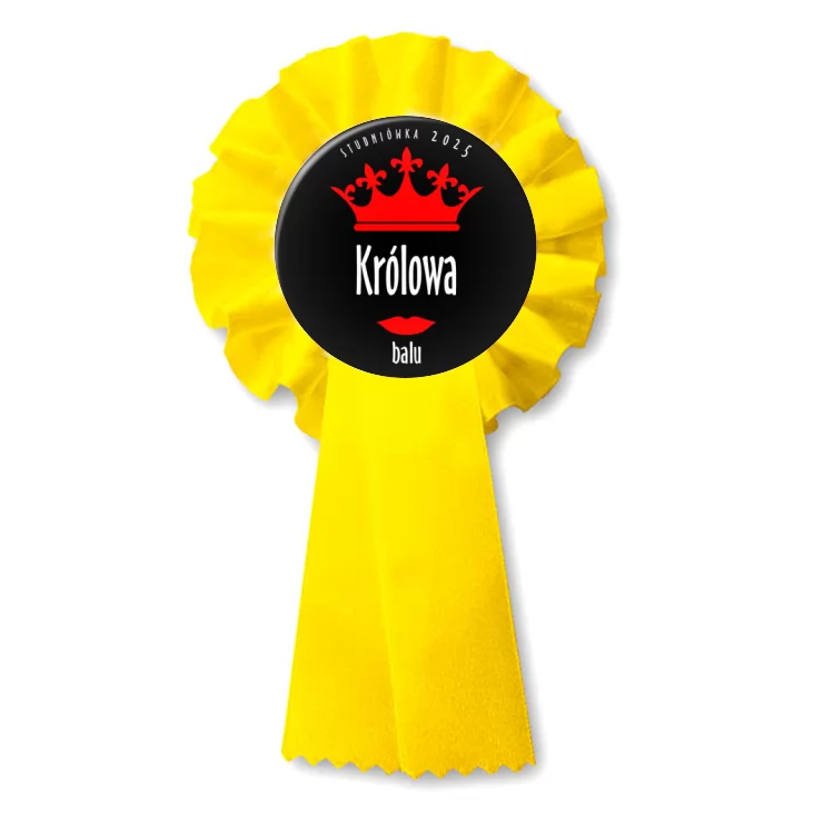 przypinka kotylion Studniówka czarna królowa balu