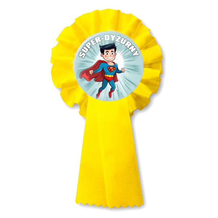 przypinka kotylion Super dyżurny latający Superman
