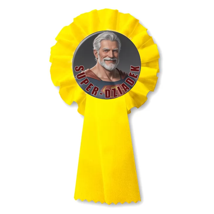 przypinka kotylion Super-Dziadek z brodą
