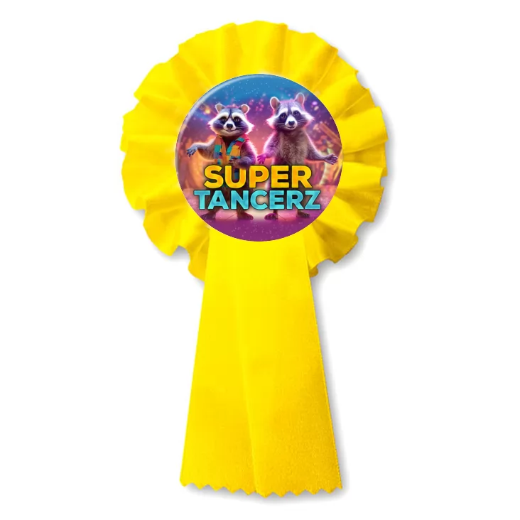 przypinka kotylion Super tancerz szop Pedro