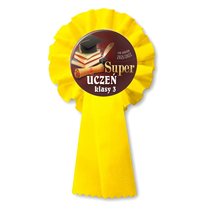 przypinka kotylion Super uczeń klasy 3