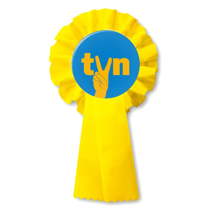 przypinka kotylion TVN lex